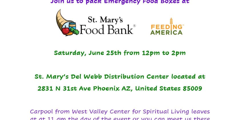 LOTUS June Event – Pack Emergency Food Boxes at St Mary’s Food Bank